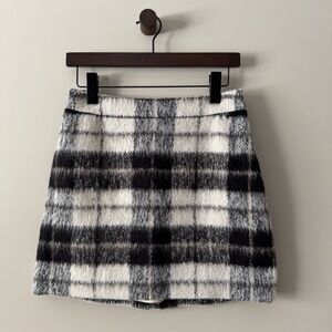 KATE SPADE WOODLAND CHECK MINI SKIRT SIZE 4 BLAZE TRAIL PUMICE